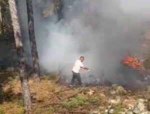 Duyarlı vatandaşların çabası yangının büyümesini önledi