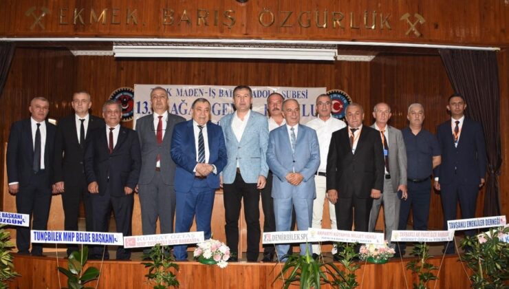 Tunçbilek Maden-İş Sendikası’nda kongre heyecanı yaşandı