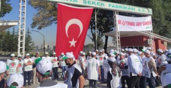 Kütahya Şeker Fabrikası’nda işçiler greve çıktı