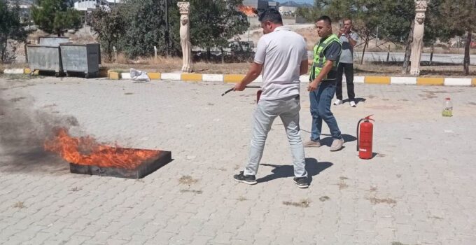 Emet MYO’da yangın tatbikatı yapıldı