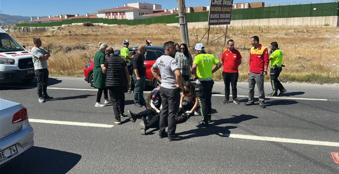 Çevreyolunda korkutan kaza! Motosiklet sürücüsü yaralandı