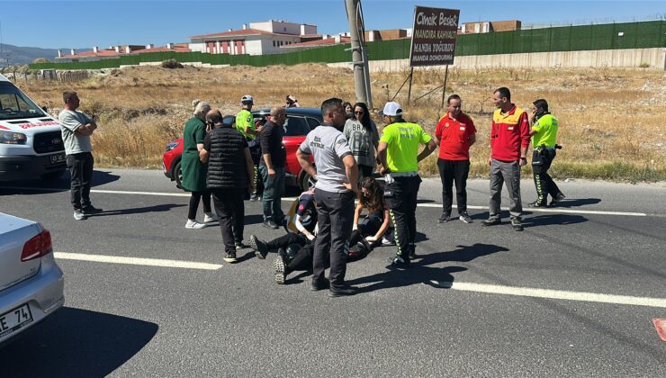 Çevreyolunda korkutan kaza! Motosiklet sürücüsü yaralandı