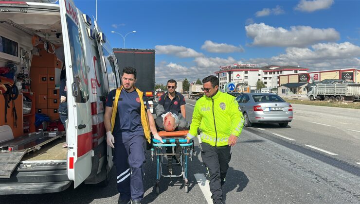 Karşıya geçmek isterken TIR’ın çarptığı yaşlı adam ağır yaralandı