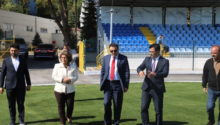 Vali Işın’dan yapımı tamamlanan spor tesislerinde inceleme