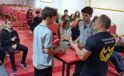 Lise öğrencilerine bilek güreşinin incelikleri anlatıldı