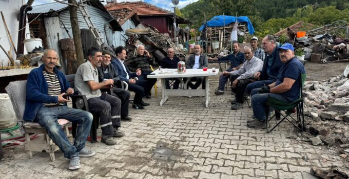 Yangın mağduru ailelere destek ziyareti