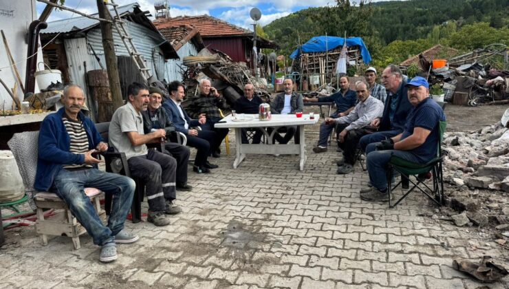 Yangın mağduru ailelere destek ziyareti