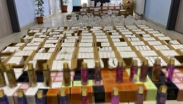 3 bin 755 şişe kaçak parfüm ele geçirildi