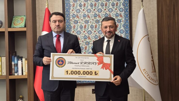 Milletvekili Erbaş’tan Jandarma Vakfına 1 milyon TL bağış