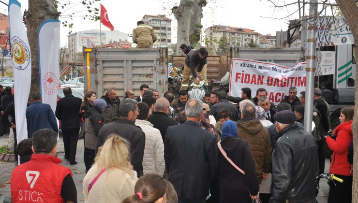 Vatandaşlara gelir getirici tür fidanlar dağıtıldı