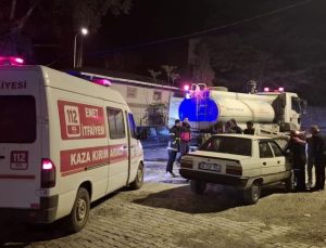 Otomobil seyir halinde alev aldı