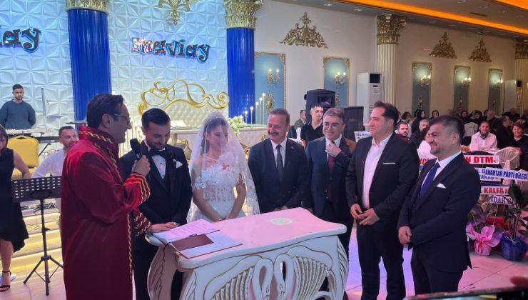 A Parti Genel Başkanı Ağıralioğlu Tavşanlı’da nikah şahitliği yaptı