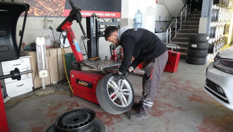 Lastikçilerden yoğun mesai