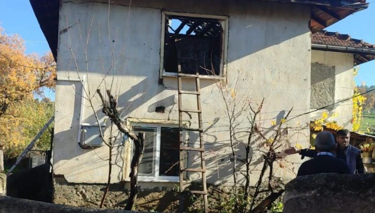 Ahşap evde yangın paniği