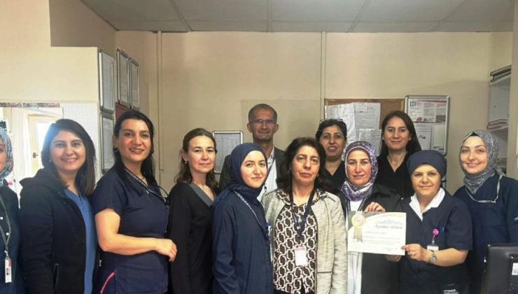 Hastanede el hijyeni başarısına ödül