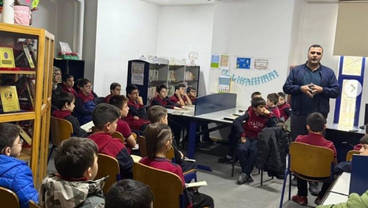 Öğrencilerden kütüphane ziyareti