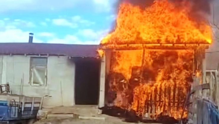 Ahır yangını korkuttu