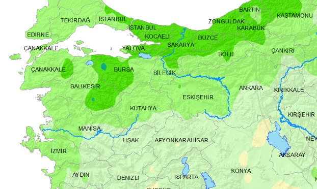 Kütahya’da Ekim yağışları son 12 yılın zirvesinde