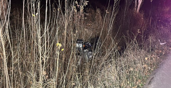 Motosiklet su kanalına uçtu: 1 yaralı