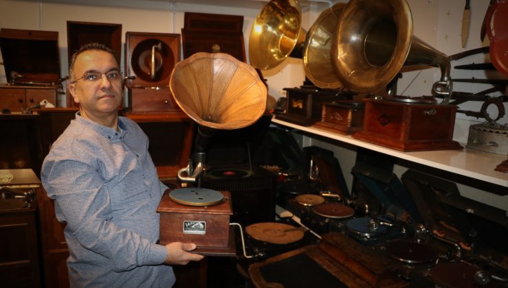 Kütahyalı makine mühendisi antika müzik aletlerinden koleksiyon oluşturdu
