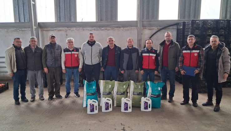 11 üreticiye 2,5 ton gübre desteği