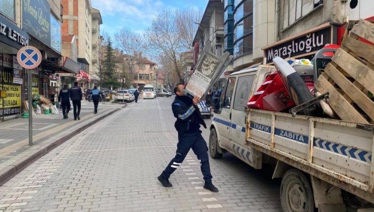 Kaldırım işgaline müsaade yok