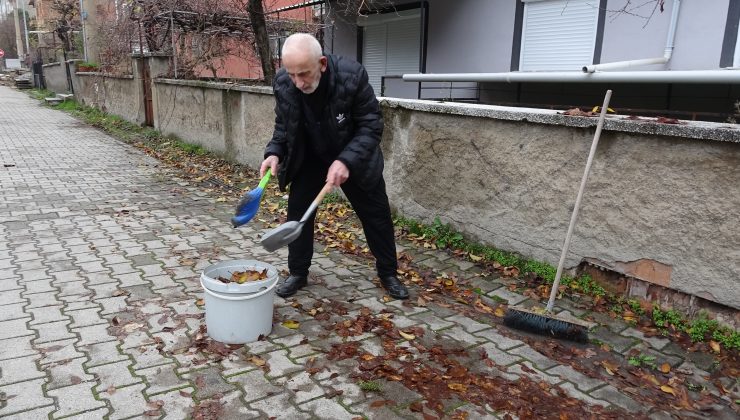 83 yaşındaki adamdan çevresine temizlik dersi