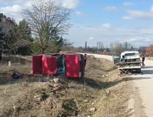 Kontrolden çıkan otomobil devrildi: 1 yaralı