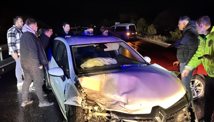 Kaza yapan alkollü sürücü ağaçlık alanda silah saklarken yakalandı