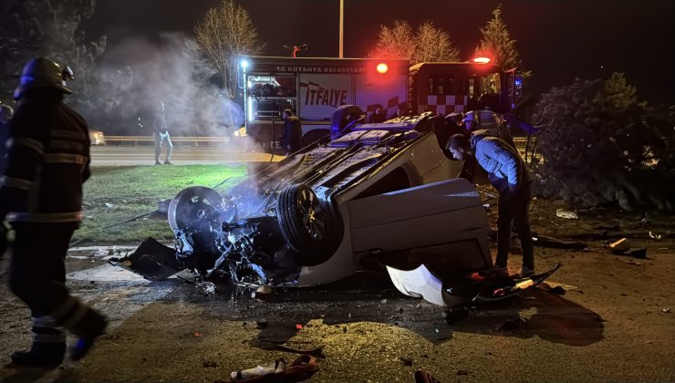 Önüne çıkan ağaçları devirip takla attı: 1 yaralı