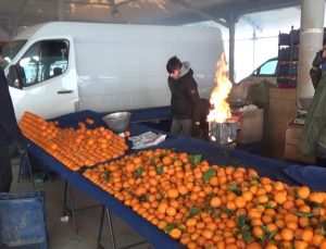 Pazar tezgahlarında dondurucu mesai