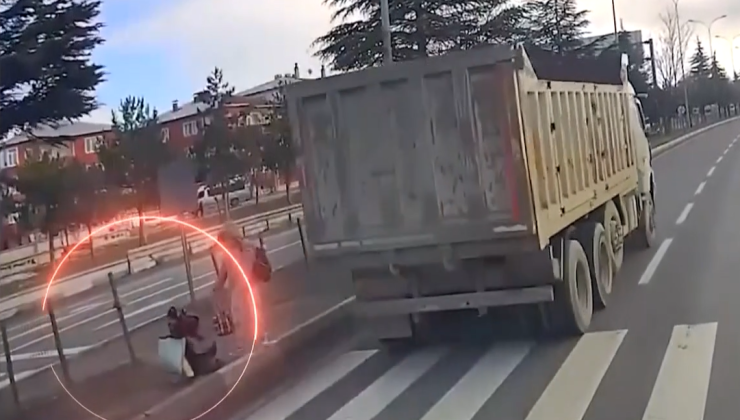 Kamyonun altında kalmaktan son anda kurtuldular!  Bakan Yerlikaya’dan Kütahya’daki görüntülere tepki