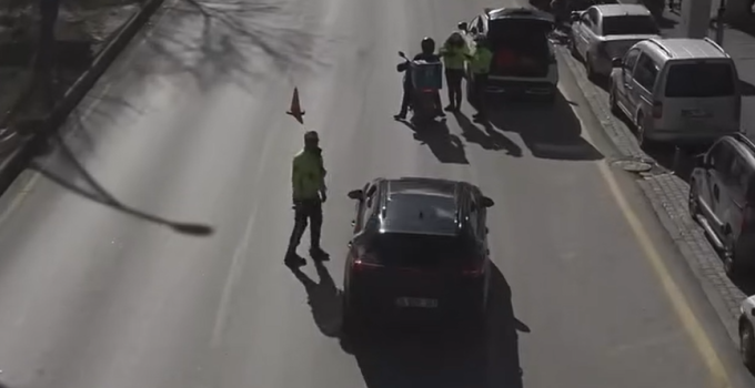 Trafik ihlallerine dronlu takip!