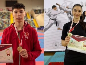 Tavşanlılı karatecilerden çifte altın gururu!