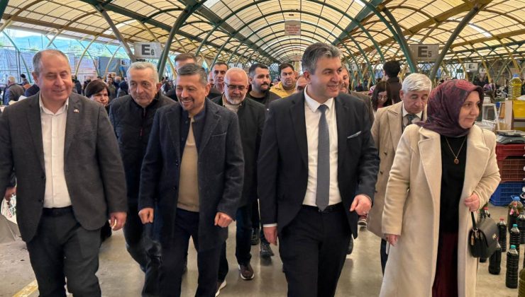 Milletvekili Erbaş ve Başkan Akel’den pazaryeri ziyareti
