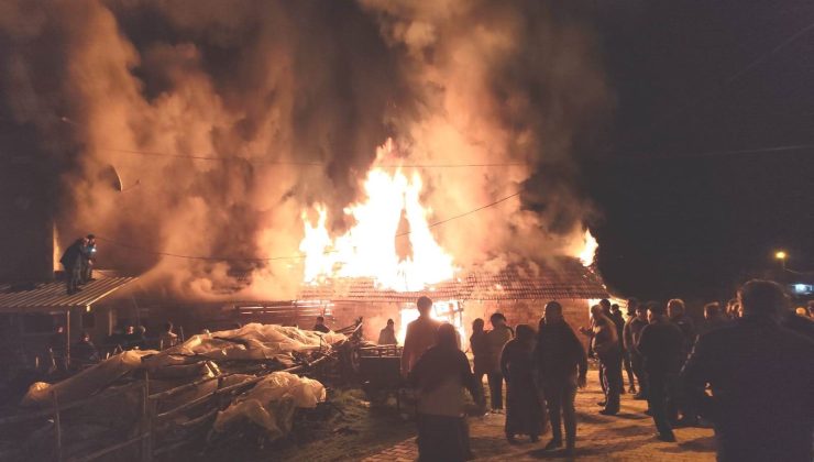 Samanlıkta çıkan yangın paniğe sebep oldu