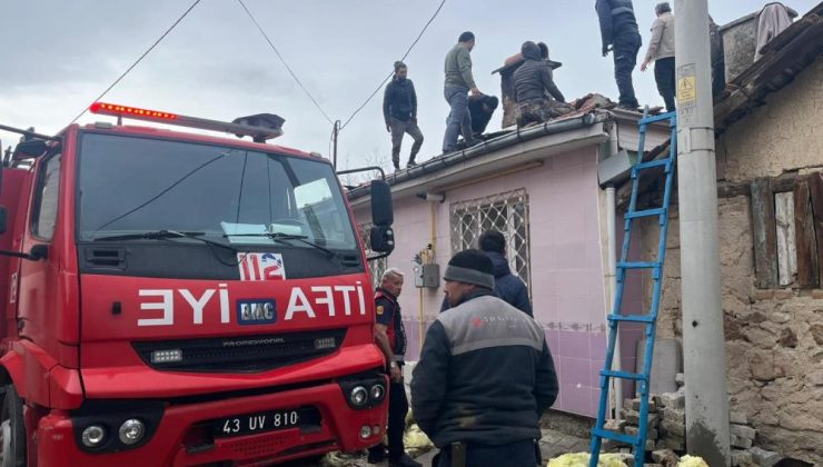 Tek katlı evde yangın paniği