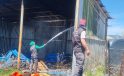 Korkutan depo yangını itfaiye tarafından söndürüldü