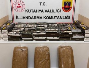 Jandarmadan kaçak tütün operasyonu: Binlerce makaron ele geçirildi