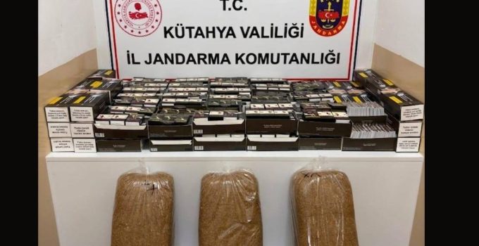 Jandarmadan kaçak tütün operasyonu: Binlerce makaron ele geçirildi