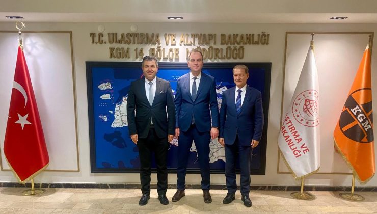 Başkan Akel’den Karayolları Bölge Müdürü Güneş’e hayırlı olsun ziyareti