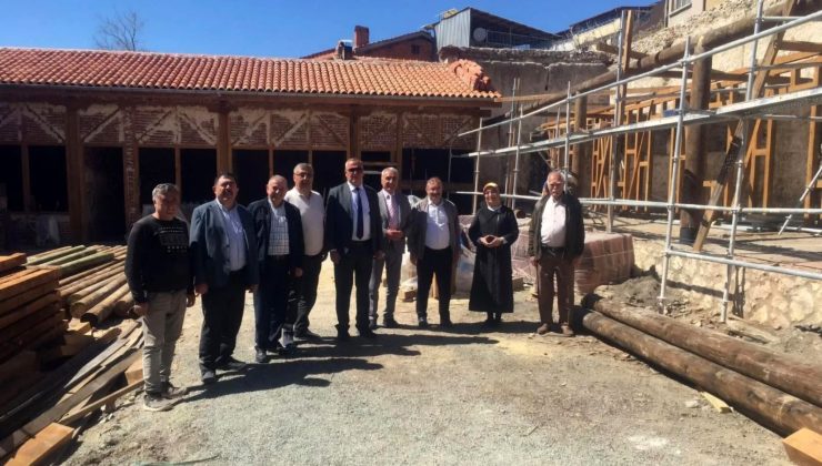 Tarihi Emet Hanı’nda restorasyon çalışmaları devam ediyor