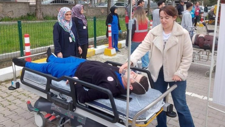 Hastanede yangın tatbikatı