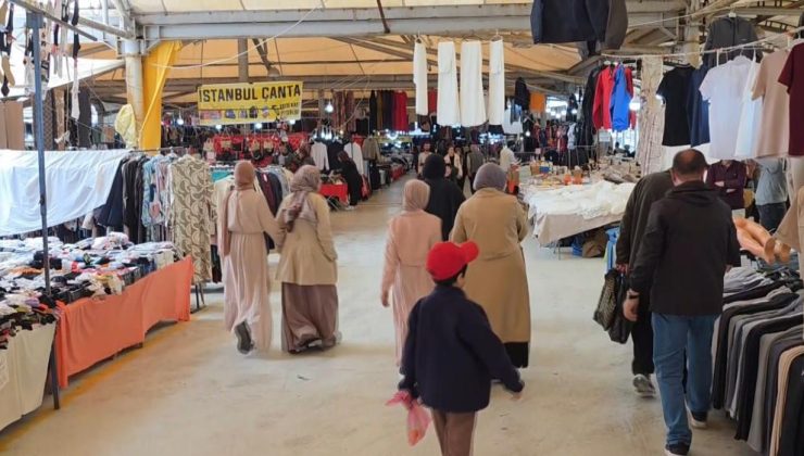 Bayram pazarında yoğunluk başladı