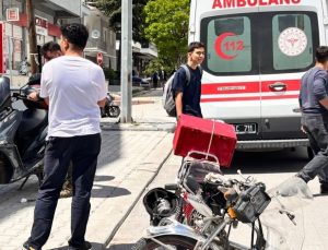 Otomobil ile motosiklet çarpıştı: 1 yaralı