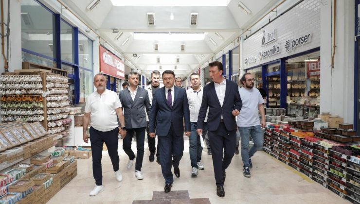 Vali Işın’dan Çiniciler Çarşısı’na ziyaret
