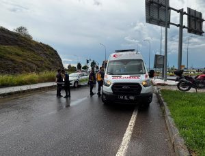 Otomobille ile motosiklet çarpıştı: 1 yaralı