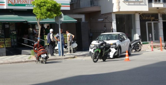 Otomobil ile motosiklet çarpıştı: 1 yaralı