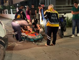 KAMYONET İLE MOTOSİKLET ÇARPIŞTI: 1 YARALI