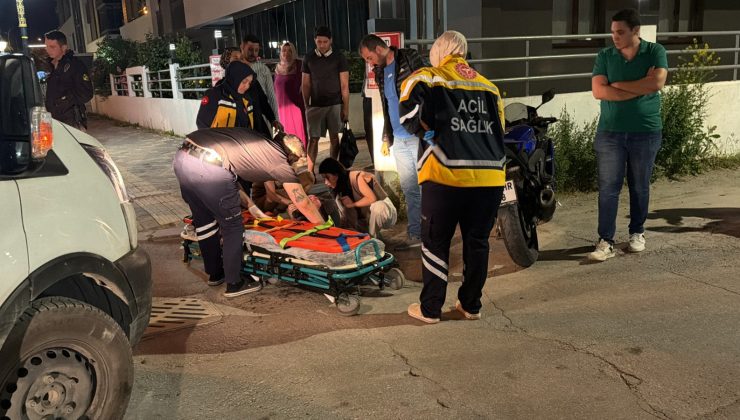 KAMYONET İLE MOTOSİKLET ÇARPIŞTI: 1 YARALI